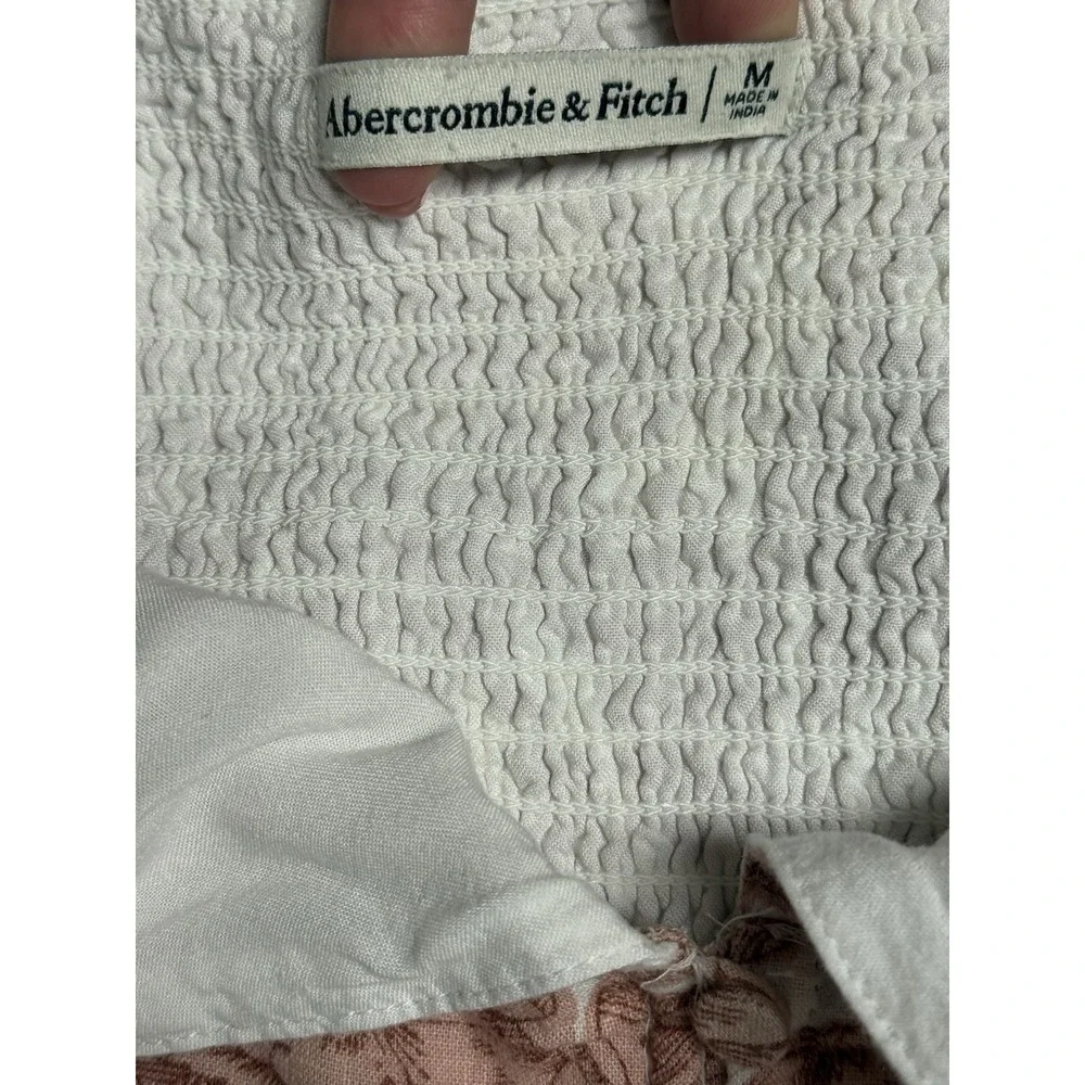 Abercrombie & Fitch Cream and Brown Floral Maxi Dress